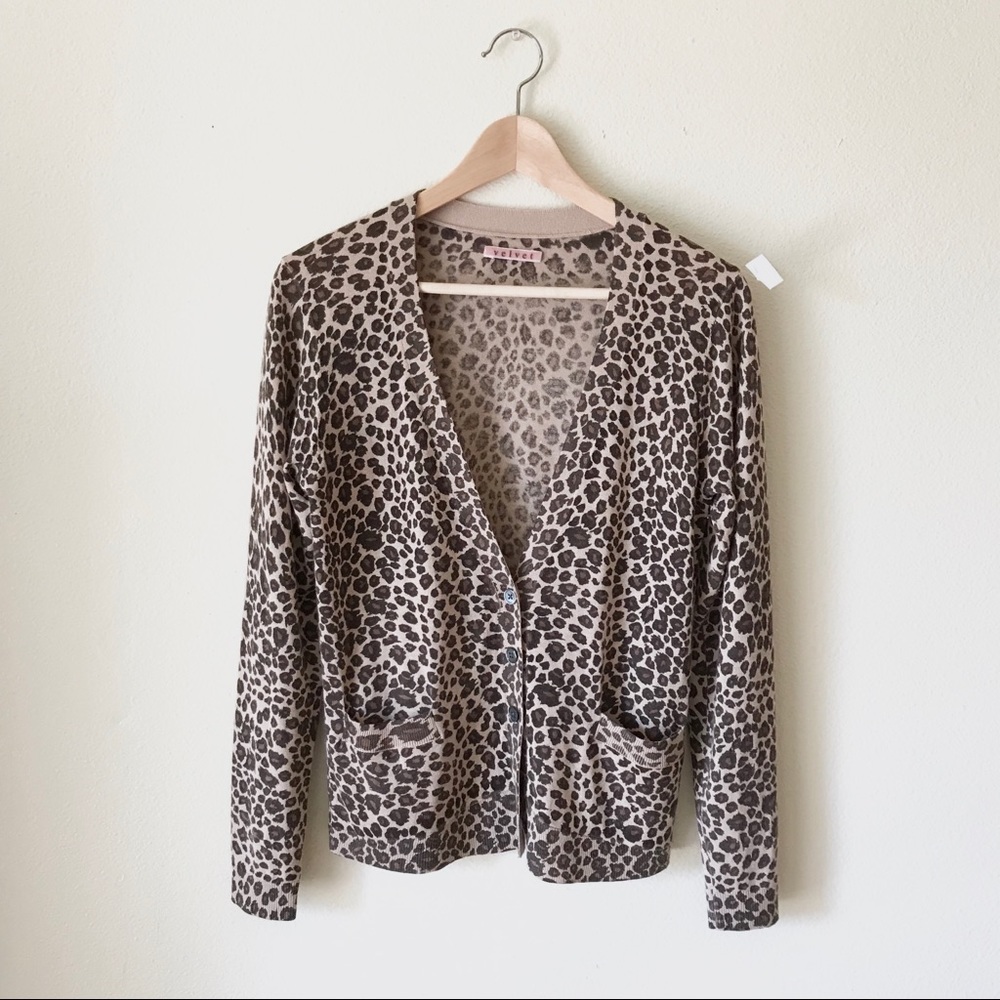 Velvet Graham & Spencer Silk Cashmere Leopard Card